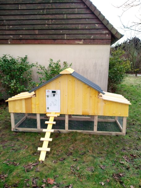 poulailler avec porte solaire automatique